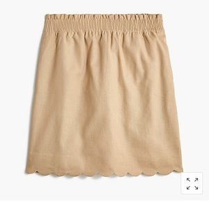 J. Crew Scalloped Linen Skirt NWT